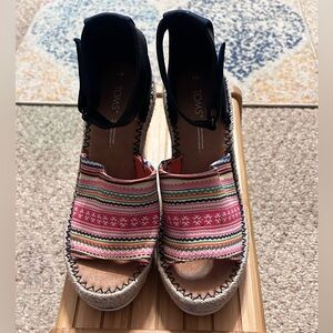 TOMS Women's Striped Espadrille Sandals